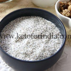 Keto Chia Porridge with Greek Yogurt and Almonds