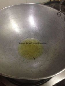 Heat The Ghee for andhra chilli chicken