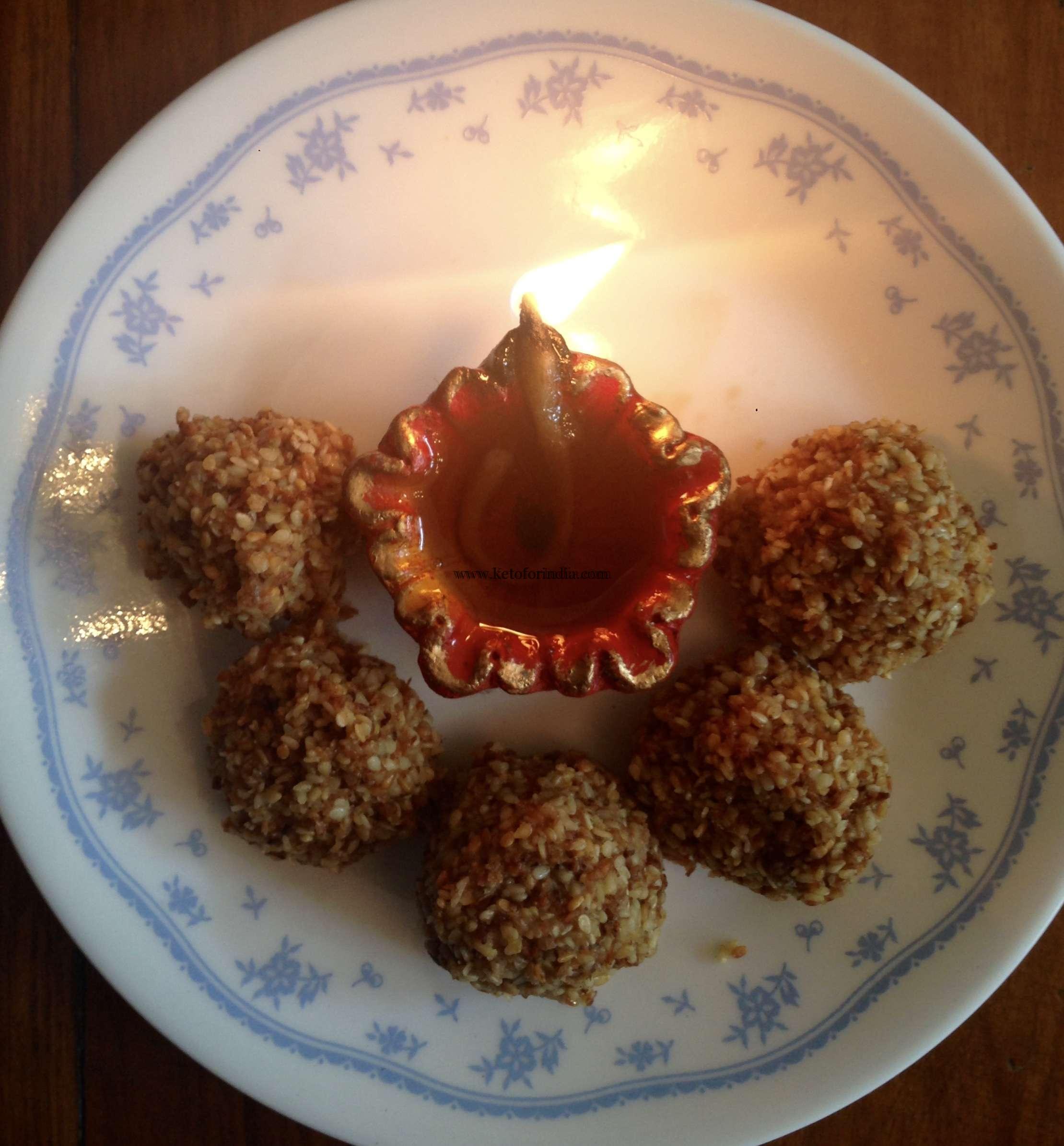 Diwali special low-carb ketogenic til laddoo recipe