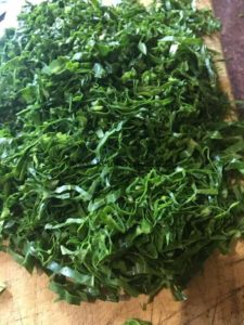 Chopped And Washed Spinach