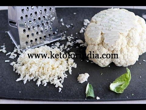 grated cauliflower for Keto Poha