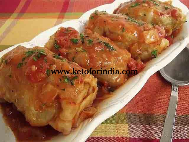 Keto Stuffed Cabbage Rolls, Keto for India, Vegetarian Recipes