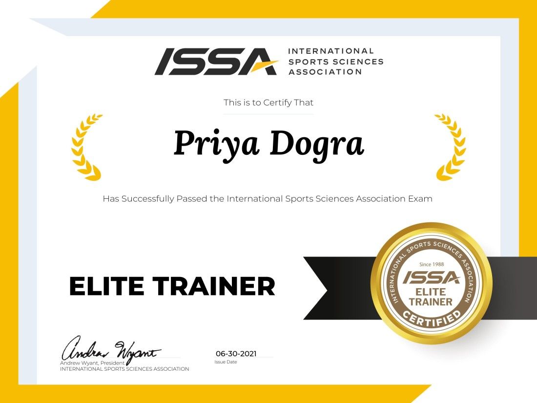 Certified Fitness Trainer - Priya Aurora for KetoforIndia