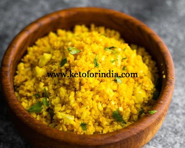 Keto Golden Turmeric Cauliflower Rice