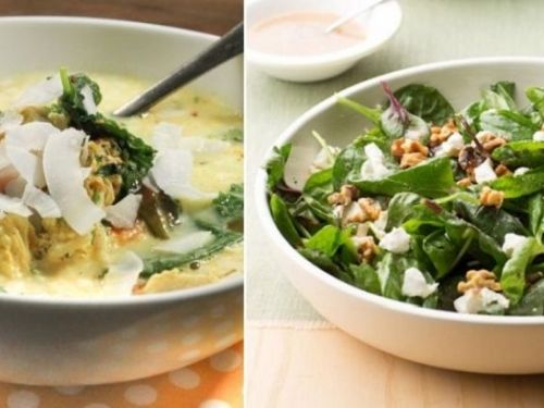 Keto Chicken Stew and Easy Spinach Salad