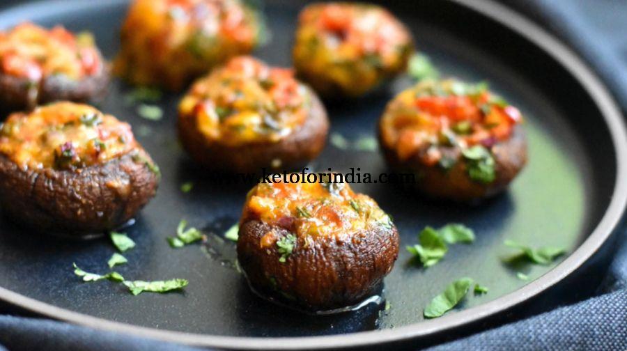 Keto Cheese Button Mushroom - Keto for India